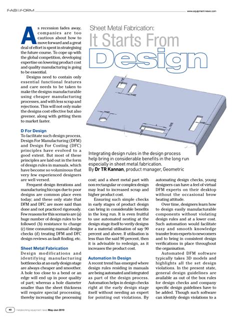 sheet metal fabrication pdf